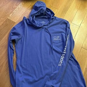 VV periwinkle long sleeve with hood